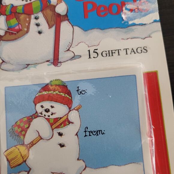 Eureka Paper Magic Holiday Gift Tags Lot of 2 Packs Made in USA Snowmen Santa - Picture 2 of 10